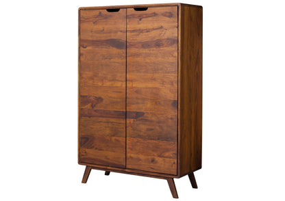 Suryavanshi Sheesham Wood Wardrobe with 6 Shelves – Spacious and Stylish Storage Solution for Your Bedroom (Sheesham Wood, W90 D40 H145 cm)