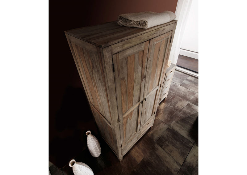 Suryavanshi Sheesham Wood Wardrobe with 2 Drawers and 2 Doors – Spacious and Stylish Storage Solution for Your Bedroom (Sheesham Wood, (W96 D60 H200 cm)