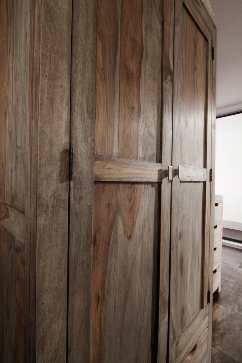 Suryavanshi Sheesham Wood Wardrobe with 2 Drawers and 2 Doors – Spacious and Stylish Storage Solution for Your Bedroom (Sheesham Wood, (W96 D60 H200 cm)
