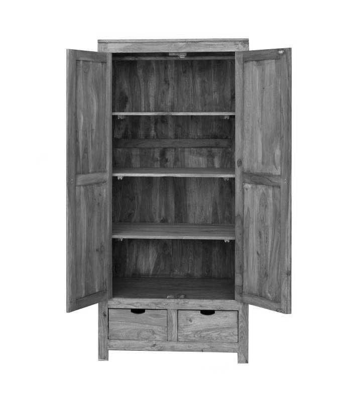 Suryavanshi Sheesham Wood Wardrobe with 2 Drawers and 2 Doors – Spacious and Stylish Storage Solution for Your Bedroom (Sheesham Wood, (W96 D60 H200 cm)
