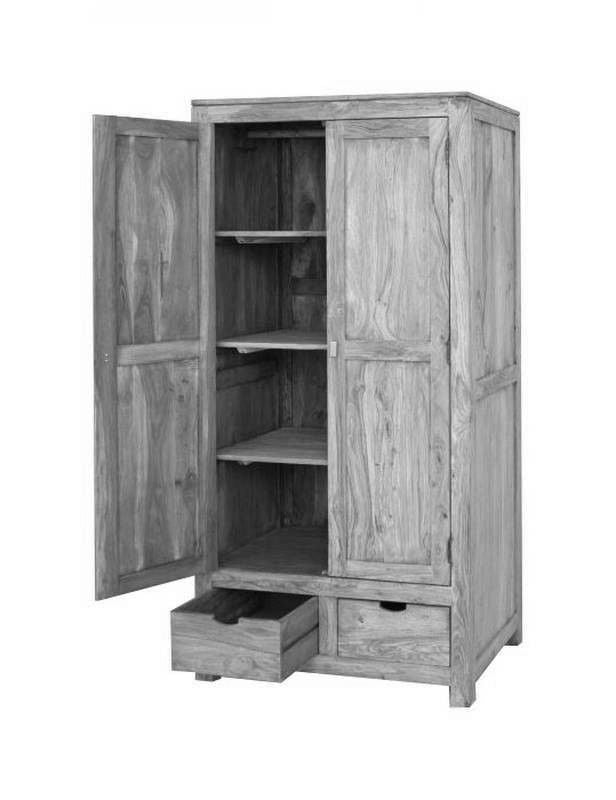 Suryavanshi Sheesham Wood Wardrobe with 2 Drawers and 2 Doors – Spacious and Stylish Storage Solution for Your Bedroom (Sheesham Wood, (W96 D60 H200 cm)