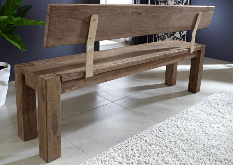 Suryavanshi Sheesham Wood Bench 4 Seater - Natural and Comfortable Furniture for Your Home (W160 D35 H76 cm)