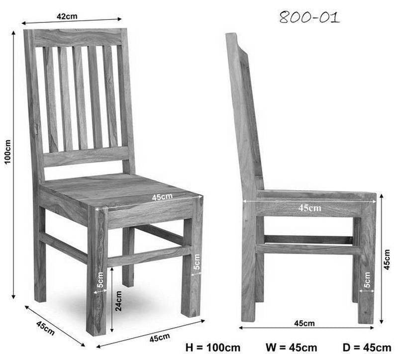 Suryavanshi Sheesham Wood Dining Chair – Natural and Comfortable Furniture for Your Dining Room  (Sheesham Wood, W45 D45 H100 cm)