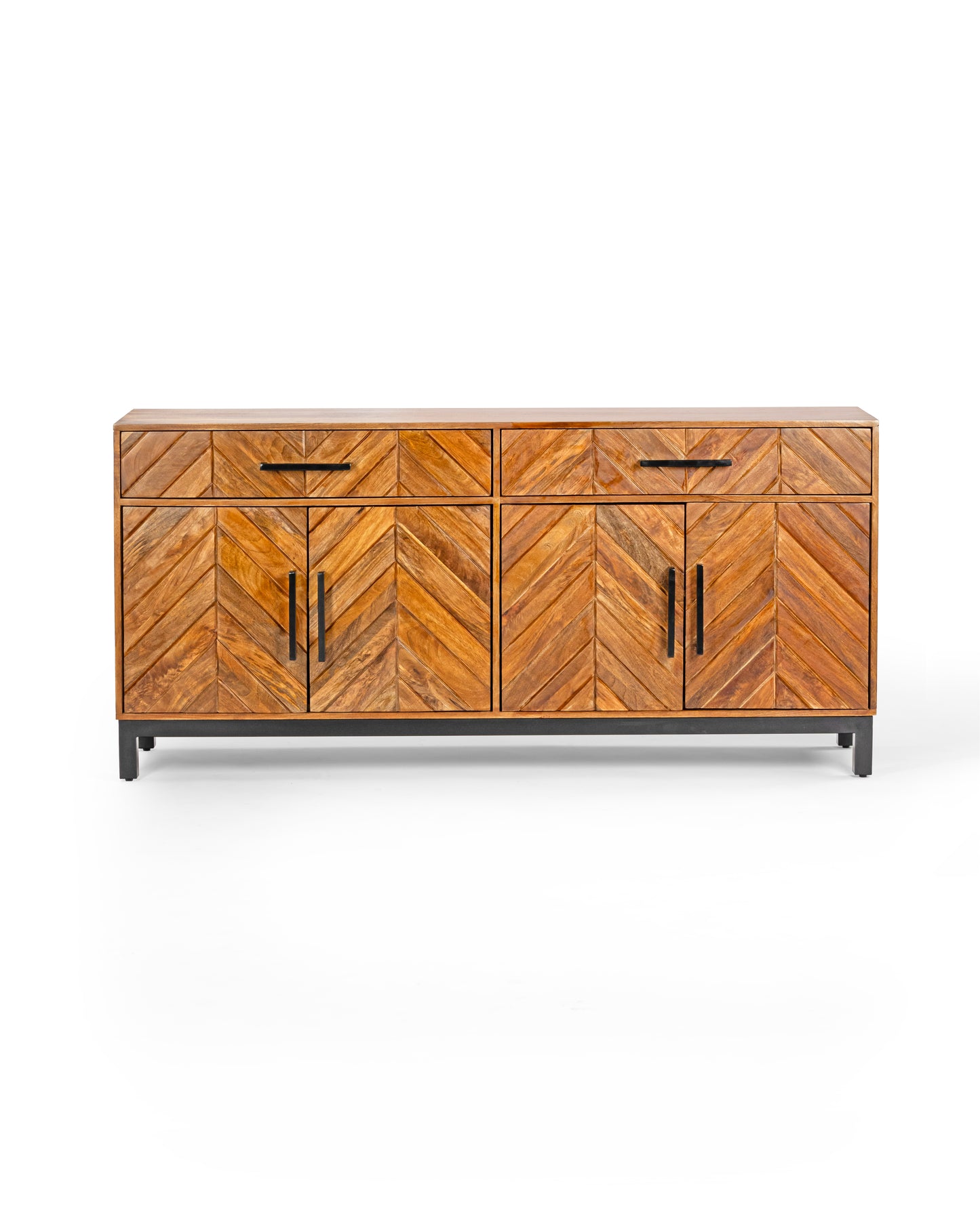 Suryavanshi Sheesham Wooden Sideboard Cabinet for Living Room Kitchen Crockery Cabinets with 3 Drawers & 2 Door, Wooden Storage Cabinet, Wooden Cabinet, 40D x 120W x 80H Cm