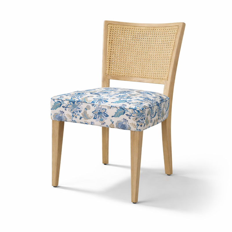 Gretta Mango Wood Rattan Dining Chair with Cane Work - Set of 2
