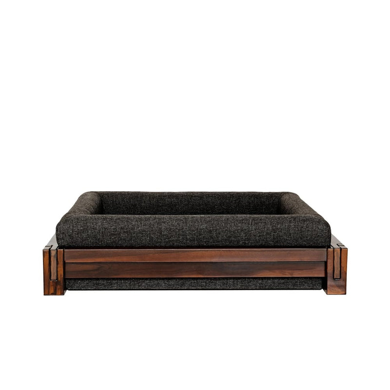 Premium Sheesham Wood Dog Bed with Cushion – Sturdy Wooden Pet Sofa for Medium & Large Dogs, Elegant Handcrafted Design