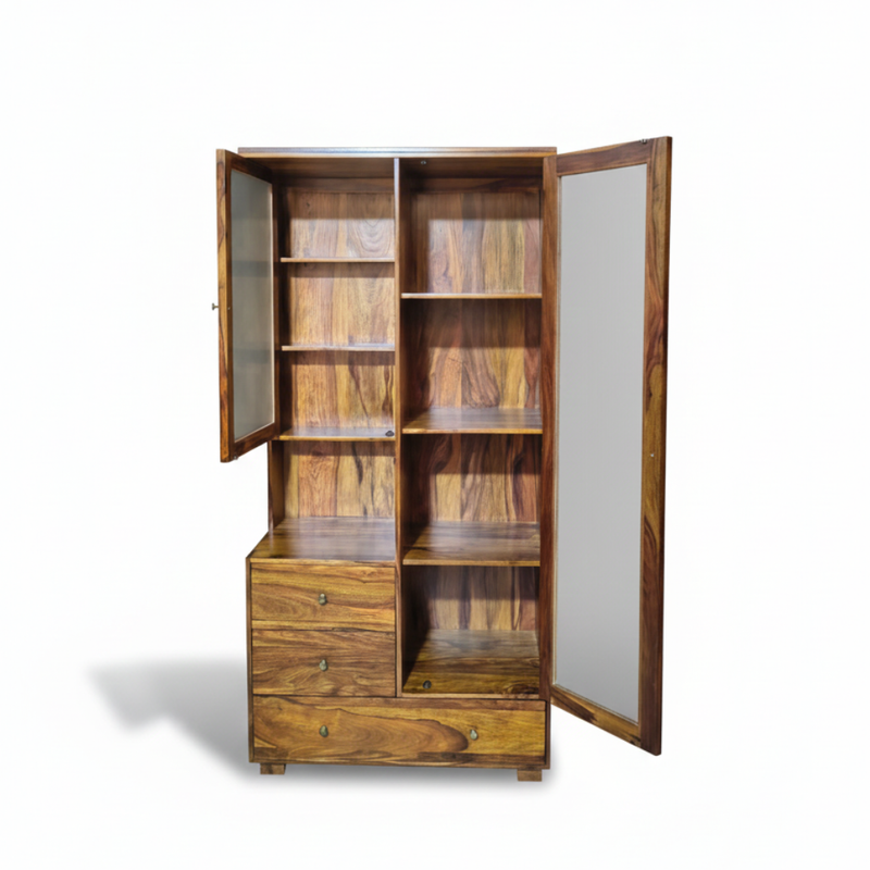 Sheesham Wood Dressing Table with Mirror & Storage Drawers – Elegant Bedroom Furniture