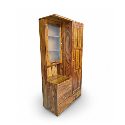 Sheesham Wood Dressing Table with Mirror & Storage Drawers – Elegant Bedroom Furniture