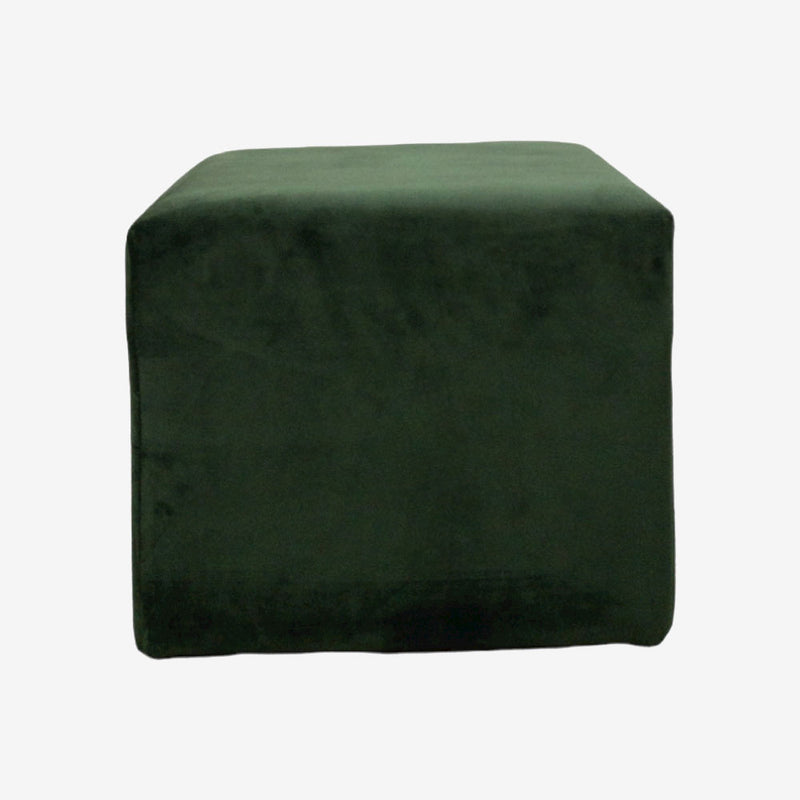 Suryavanshi Velvet Upholstered Pouffe – Plush and Stylish