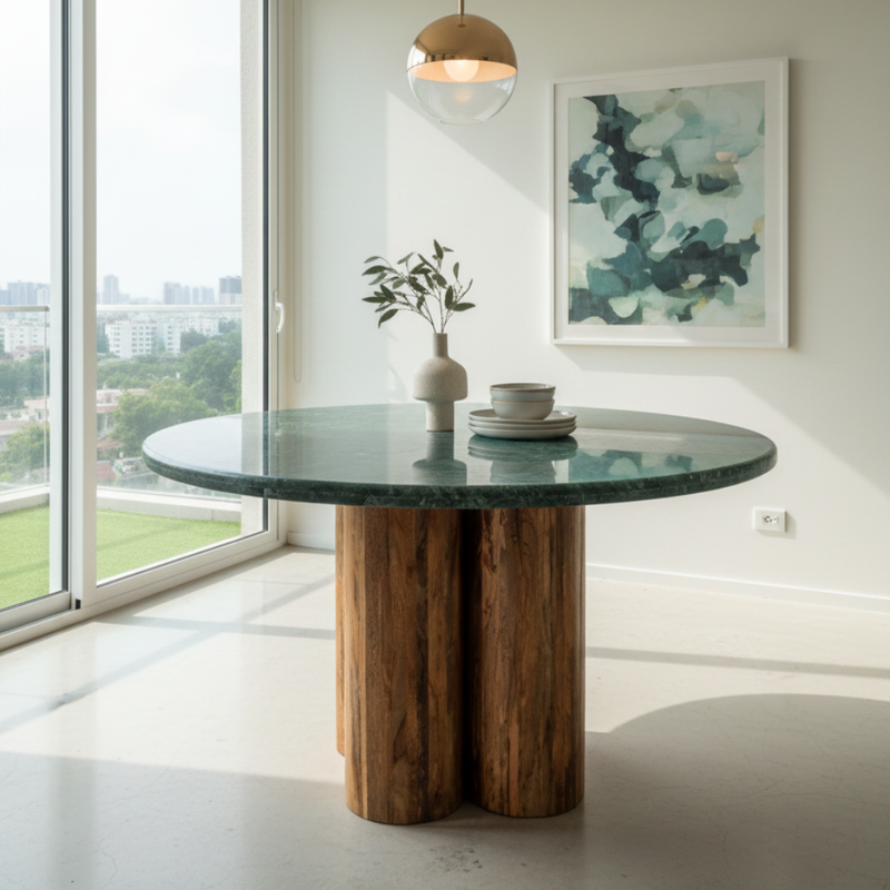 Suryavanshi Quirk & Comfort Solid Mango Wood 4 Seater (Only Dining Table)