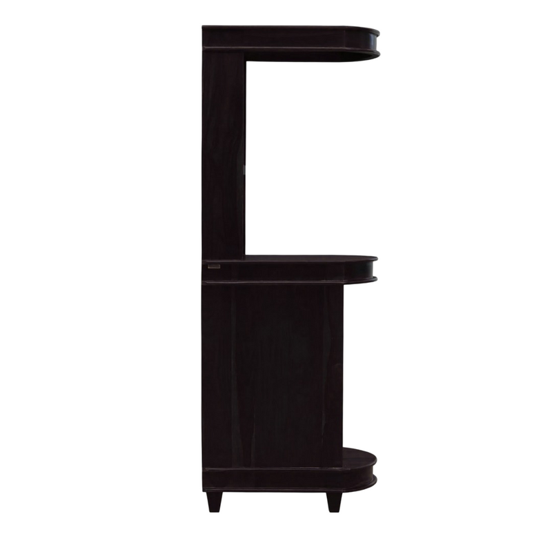 Suryavanshi Sheesham Wood Bar Cabinet for Home Bar -  Glass Doors, Drawer, and Ample Storage (Sheesham Wood-Glass Door, Small-(W70 x D46 x H190 cm)