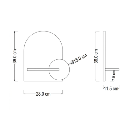 Suryavanshi Mango Wooden Wall Mounted Key Holder with Shelf | Modern Arch Design