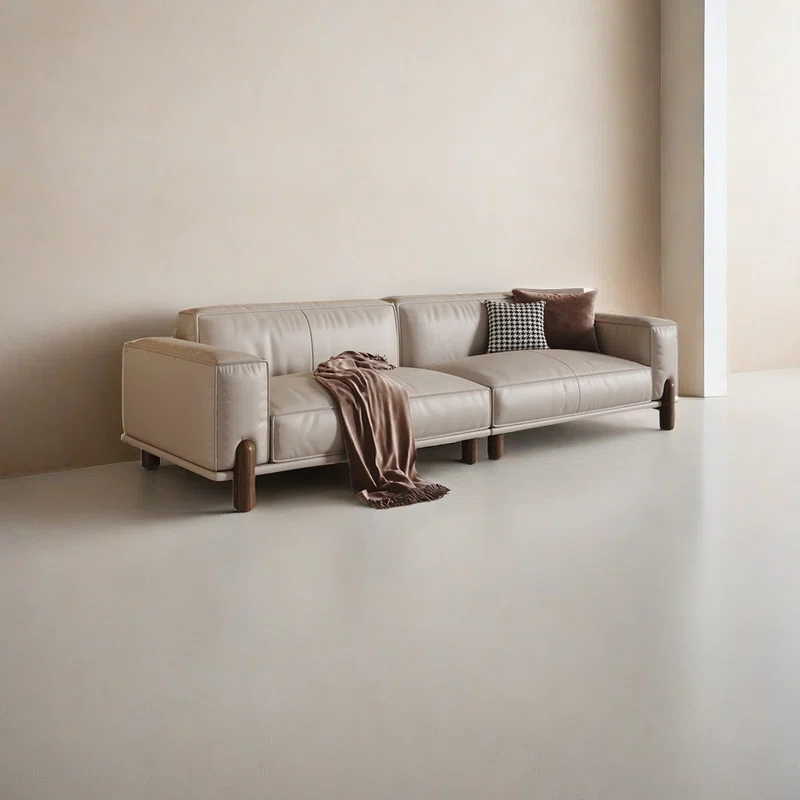Suryavanshi Emerald Luxe Pu Leather Sofa – Modern 3-Seater Couch with Solid Wood Legs | Elegant Green Living Room Furniture