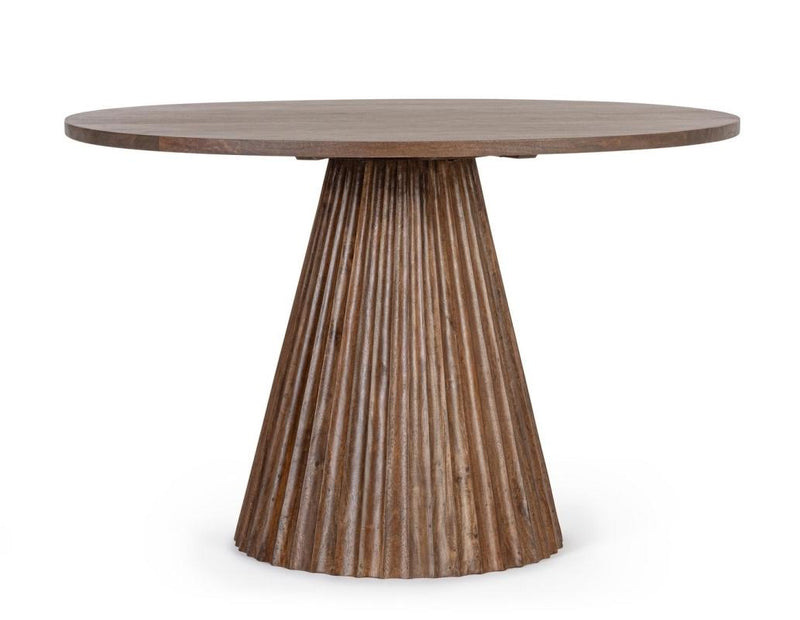 ORACLE RD Mango Wood 4-Seater Dining Table – Flat Walnut Finish
