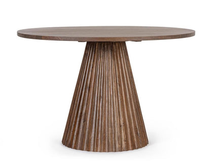 ORACLE RD Mango Wood 4-Seater Dining Table – Flat Walnut Finish