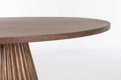 ORACLE RD Mango Wood 4-Seater Dining Table – Flat Walnut Finish