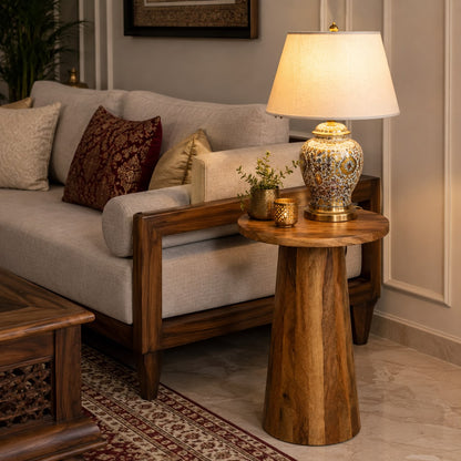 Solid Wood Side Table for Living Room