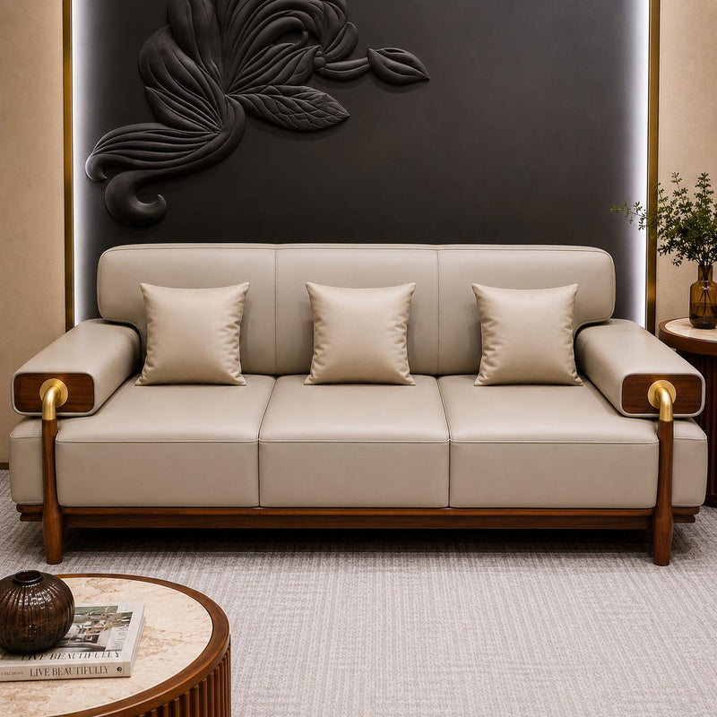 Solid Wood  Sofa Set with Premium Upholstery