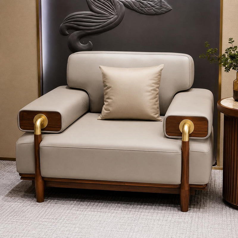 Solid Wood  Sofa Set with Premium Upholstery