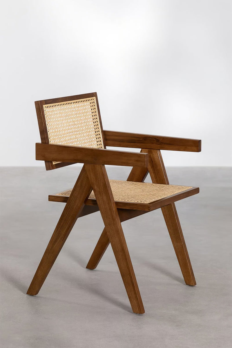 CHANDIGARH Chair Sheesham Wood With Rattan Cane Work