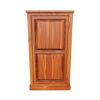 Sheesham Wood 1-Door Shoe Rack with 6 Shelves