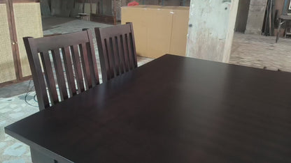Suryavanshi Sheesham Wood Dining Table With 4 Cushion Sheet Chair