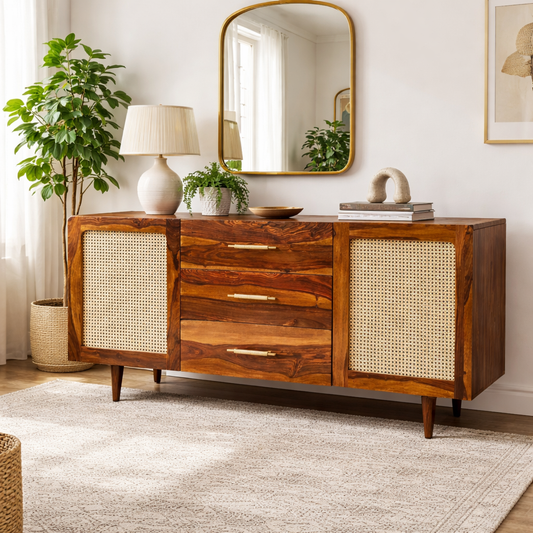 Maya Premium Sheesham Wood Sideboard For Living Room