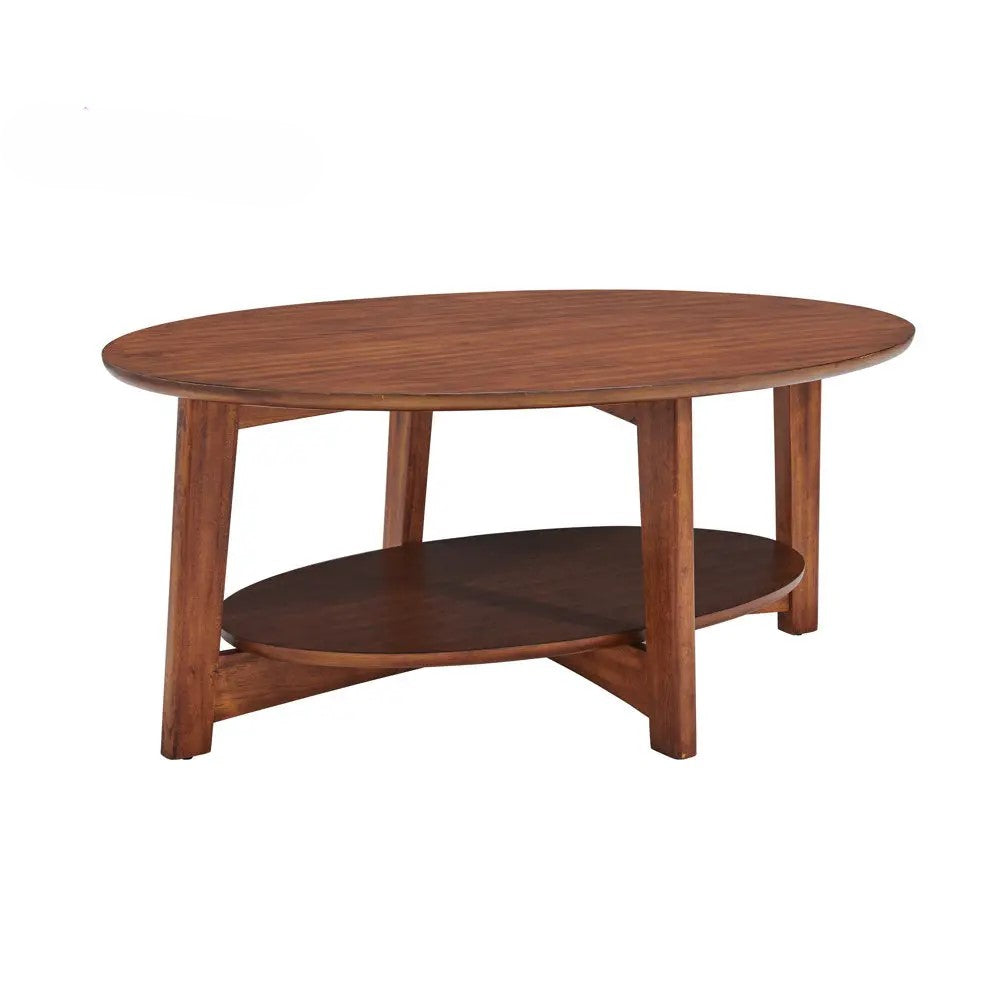 Suryavanshi Sierra Oval Sheesham Wood Coffee Table for Living Room (H 16 X W 30 X L 20 Inch)