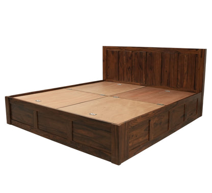 Suryavanshi Solid Sheesham Wood Storage Bed with Hydraulic Lift & Manual