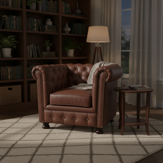 Suryavanshi Leatherette 1 Seater Sofa – Sleek and Stylish