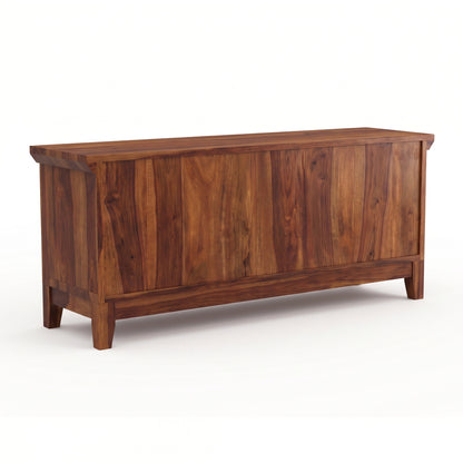 Hudson Sheesham Solid Wood TV Unit for Living Rooms & Bedroom - Honey Finish