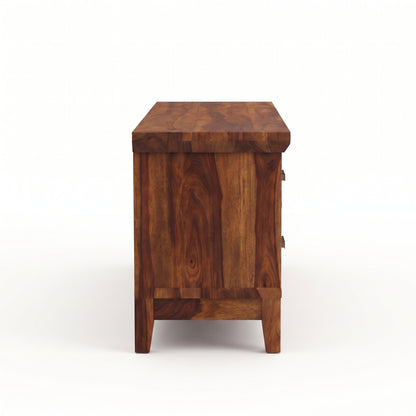 Hudson Sheesham Solid Wood TV Unit for Living Rooms & Bedroom - Honey Finish